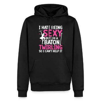 Tambourstab Wirbeln - Männer Premium Bio Hoodie - Schwarz - Vorne - Nico (187cm)