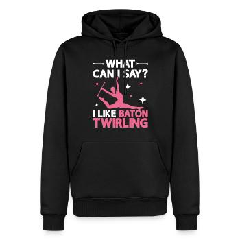 Tambourstab Wirbeln - Männer Premium Bio Hoodie - Schwarz - Vorne - Nico (187cm)
