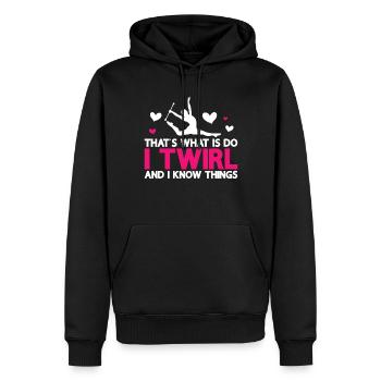 Tambourstab Wirbeln - Männer Premium Bio Hoodie - Schwarz - Vorne - Nico (187cm)