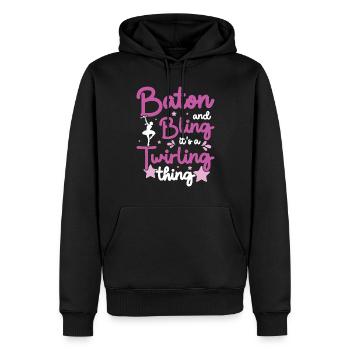 Tambourstab Wirbeln - Männer Premium Bio Hoodie - Schwarz - Vorne - Nico (187cm)