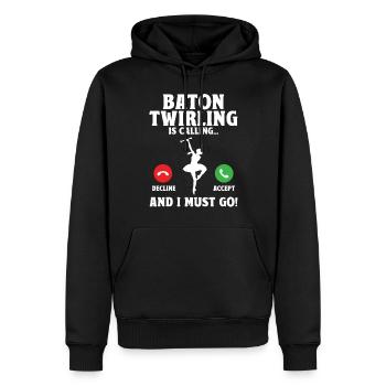 Tambourstab Wirbeln - Männer Premium Bio Hoodie - Schwarz - Vorne - Nico (187cm)