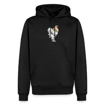 Brahma Hühner I Chicken Geflügel Motiv für - Männer Premium Bio Hoodie - Schwarz - Vorne - Nico (187cm)