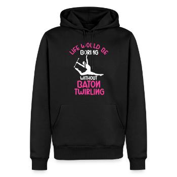 Tambourstab Wirbeln - Männer Premium Bio Hoodie - Schwarz - Vorne - Nico (187cm)