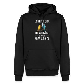 Kanarienvogel I Kanarie Girlitze Nymphen für Vogel - Männer Premium Bio Hoodie - Schwarz - Vorne - Nico (187cm)