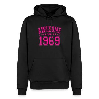 Awesome Since 1969 Geburtstag 1969 Vintage 1969 - Männer Premium Bio Hoodie - Schwarz - Vorne - Nico (187cm)