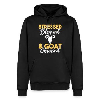 Ziegengeschenk Ziegenliebhaber Geschenk - Männer Premium Bio Hoodie - Schwarz - Vorne - Nico (187cm)