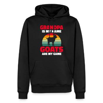 Ziegengeschenk Ziegenliebhaber Geschenk - Männer Premium Bio Hoodie - Schwarz - Vorne - Nico (187cm)