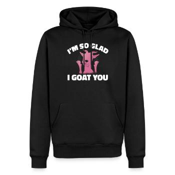 Ziegengeschenk Ziegenliebhaber Geschenk - Männer Premium Bio Hoodie - Schwarz - Vorne - Nico (187cm)