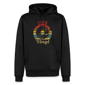 1956 Vinyle Rétro Vintage Music - Sweat à capuche Premium bio Homme - noir - Devant - Nico (187cm)