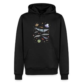 Conception de baleines d’eau profonde pour l’observation des baleines - Sweat à capuche Premium bio Homme - noir - Devant - Nico (187cm)