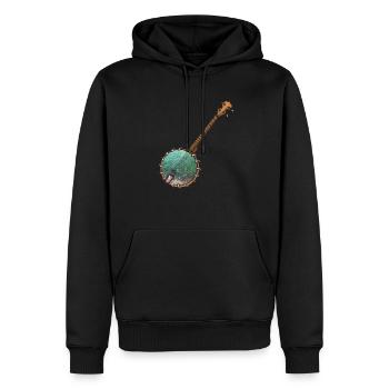Banjo Shirts For Men Bluegrass Appalachia Folk - Männer Premium Bio Hoodie - Schwarz - Vorne - Nico (187cm)
