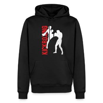 Kickboxing - Männer Premium Bio Hoodie - Schwarz - Vorne - Nico (187cm)
