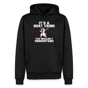 Ziegengeschenk Ziegenliebhaber Geschenk - Männer Premium Bio Hoodie - Schwarz - Vorne - Nico (187cm)