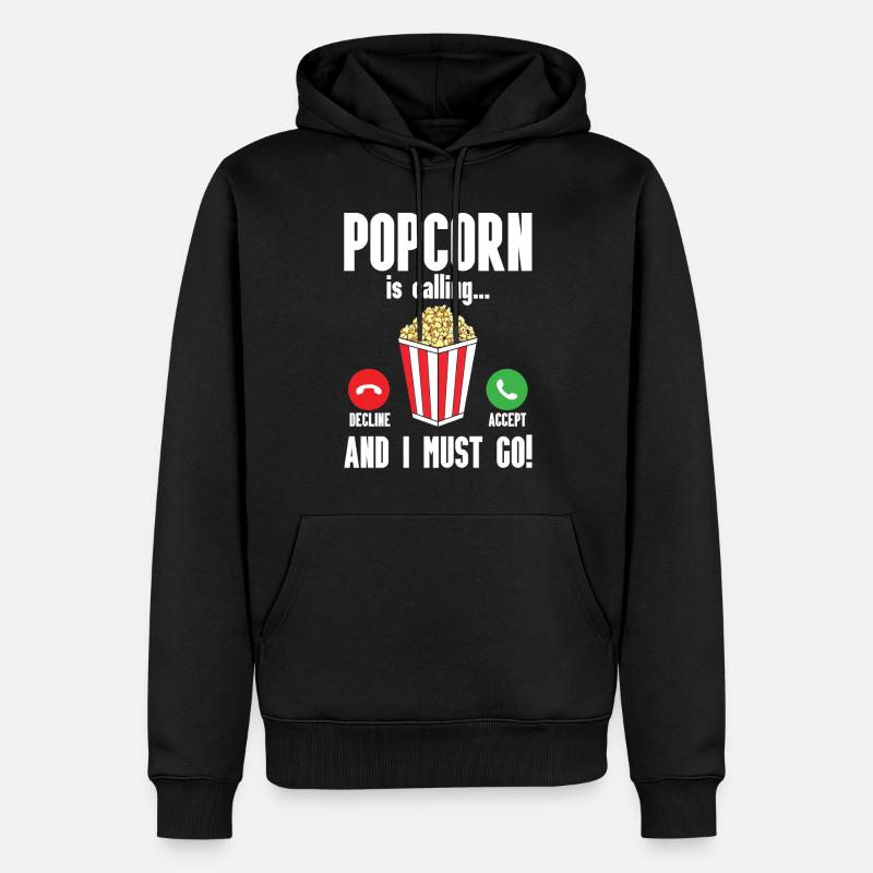 Pop-corn - Sweat à capuche Premium bio Homme - noir
