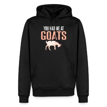 Ziegengeschenk Ziegenliebhaber Geschenk - Männer Premium Bio Hoodie - Schwarz - Vorne - Nico (187cm)