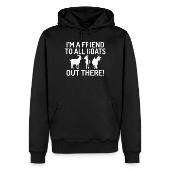 Ziegengeschenk Ziegenliebhaber Geschenk - Männer Premium Bio Hoodie - Schwarz - Vorne - Nico (187cm)