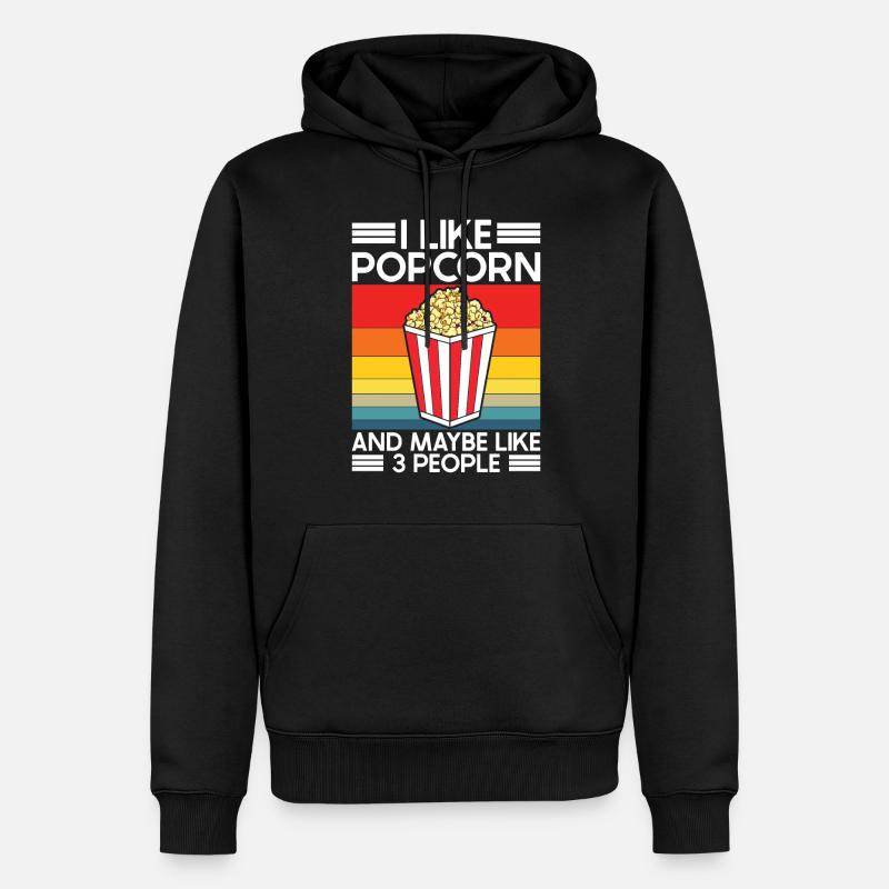 Pop-corn - Sweat à capuche Premium bio Homme - noir