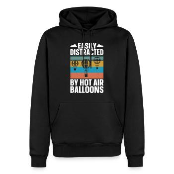 Heißluftballon Fahren - Männer Premium Bio Hoodie - Schwarz - Vorne - Nico (187cm)