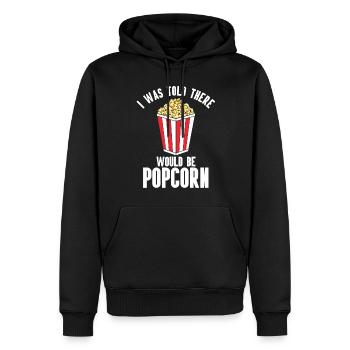 Popcorn - Männer Premium Bio Hoodie - Schwarz - Vorne - Nico (187cm)