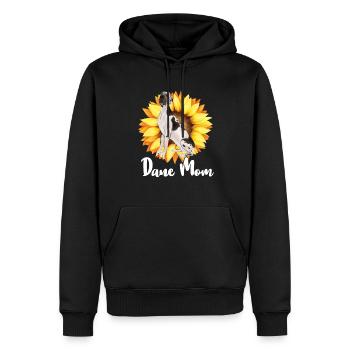 Great Dane Mom Sunflower Dane Lovers - Sweat à capuche Premium bio Homme - noir - Devant - Nico (187cm)