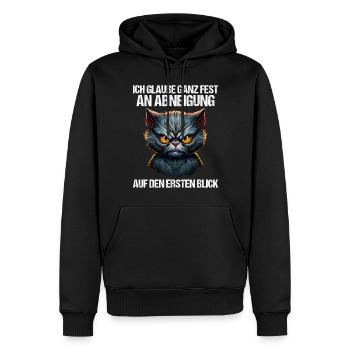 Katze Kätzchen Katzenhalter Katzen Sarkasmus - Männer Premium Bio Hoodie - Schwarz - Vorne - Nico (187cm)