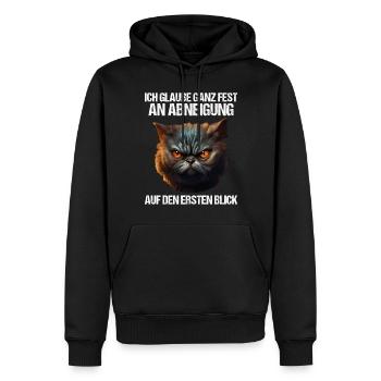 Katze Kätzchen Katzenhalter Katzen Sarkasmus - Männer Premium Bio Hoodie - Schwarz - Vorne - Nico (187cm)
