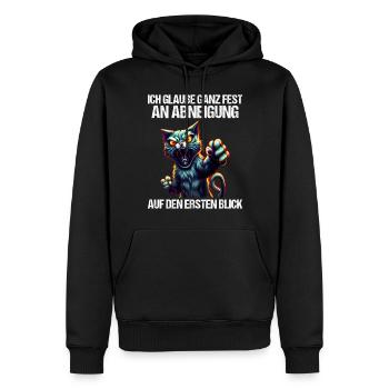 Katze Kätzchen Katzenhalter Katzen Sarkasmus - Männer Premium Bio Hoodie - Schwarz - Vorne - Nico (187cm)