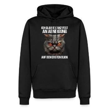 Katze Kätzchen Katzenhalter Katzen Sarkasmus - Männer Premium Bio Hoodie - Schwarz - Vorne - Nico (187cm)