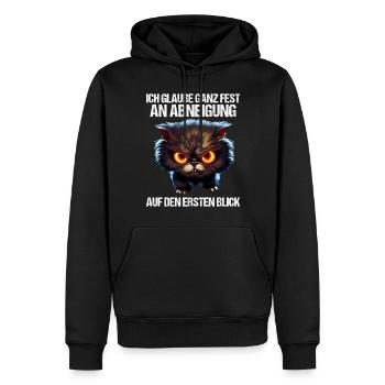 Katze Kätzchen Katzenhalter Katzen Sarkasmus - Männer Premium Bio Hoodie - Schwarz - Vorne - Nico (187cm)