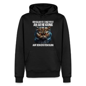 Katze Kätzchen Katzenhalter Katzen Sarkasmus - Männer Premium Bio Hoodie - Schwarz - Vorne - Nico (187cm)