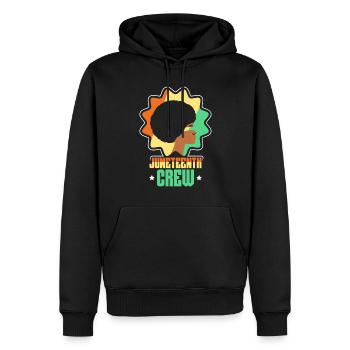 Juneteenth Team 1865 Black African American - Sweat à capuche Premium bio Homme - noir - Devant - Nico (187cm)