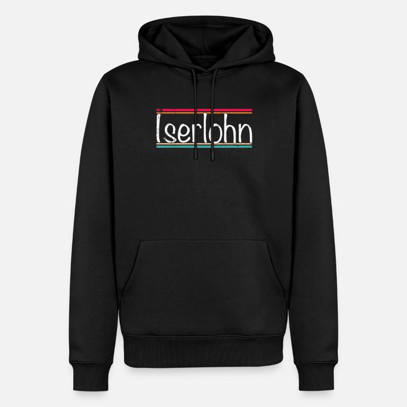Iserlohn - Männer Premium Bio Hoodie - Schwarz