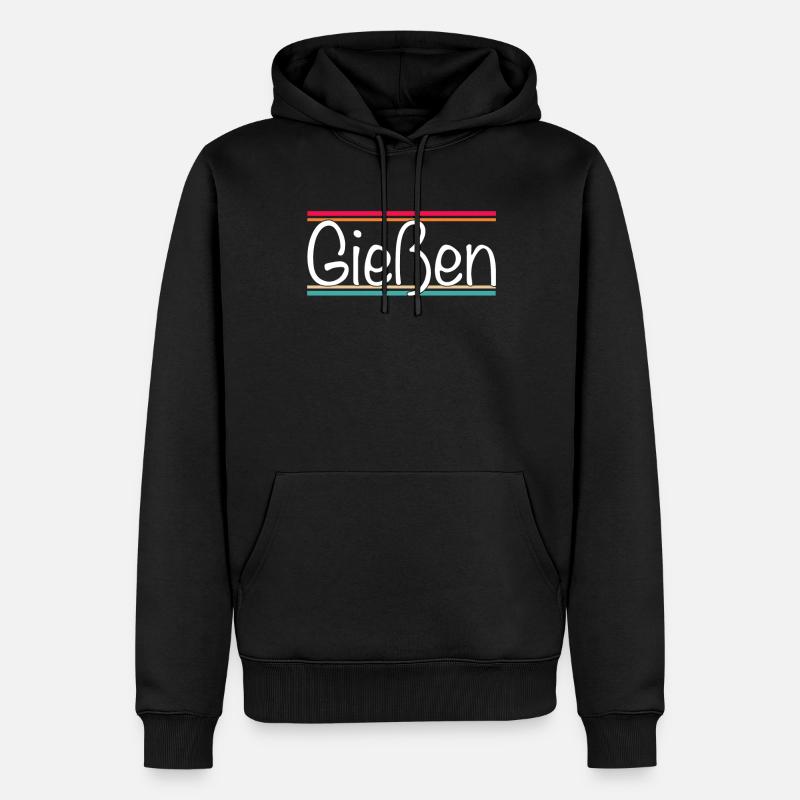 Gießen - Männer Premium Bio Hoodie - Schwarz