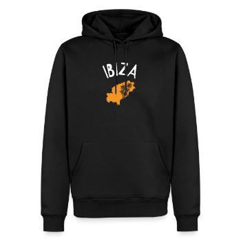 Ibiza - Sweat à capuche Premium bio Homme - noir - Devant - Nico (187cm)