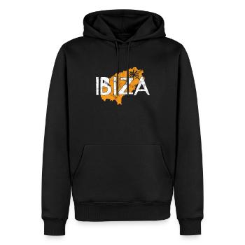 Ibiza - Männer Premium Bio Hoodie - Schwarz - Vorne - Nico (187cm)