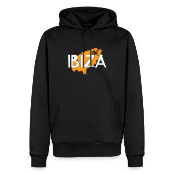 Ibiza - Sweat à capuche Premium bio Homme - noir - Devant - Nico (187cm)