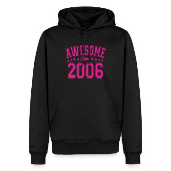 Awesome Since 2006 Geburtstag 2006 Vintage 2006 - Männer Premium Bio Hoodie - Schwarz - Vorne - Nico (187cm)