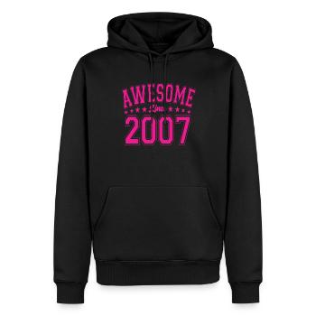 Awesome Since 2007 Birthday 2007 Vintage 2007 - Men’s Premium Organic Hoodie - black - Front - Nico (187cm)