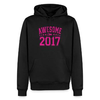Awesome Since 2017 Birthday 2017 Vintage 2017 - Men’s Premium Organic Hoodie - black - Front - Nico (187cm)
