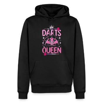 Darts queen - Männer Premium Bio Hoodie - Schwarz - Vorne - Nico (187cm)