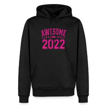 Génial depuis 2022 anniversaire 2022 millésime 2022 - Sweat à capuche Premium bio Homme - noir - Devant - Nico (187cm)