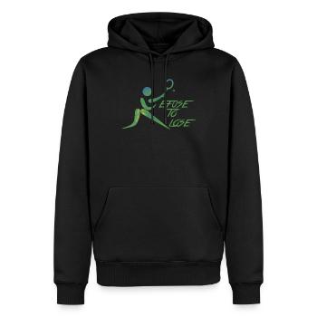 Tennis Refuse To Lose Motivational - Männer Premium Bio Hoodie - Schwarz - Vorne - Nico (187cm)