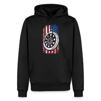 Usa American flag 4th of july Darts - Männer Premium Bio Hoodie - Schwarz - Vorne - Nico (187cm)