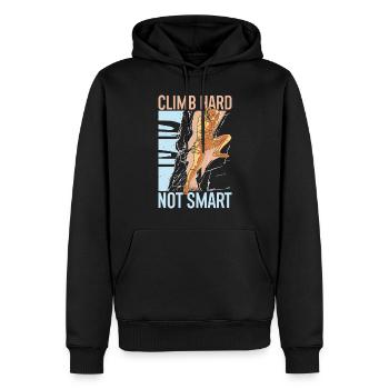 Free Climbing Bergsteiger & Bouldern Freeclimbing - Männer Premium Bio Hoodie - Schwarz - Vorne - Nico (187cm)