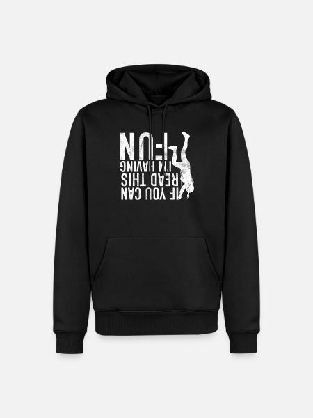 Free Climbing Bergsteiger & Bouldern Freeclimbing - Männer Premium Bio Hoodie - Schwarz