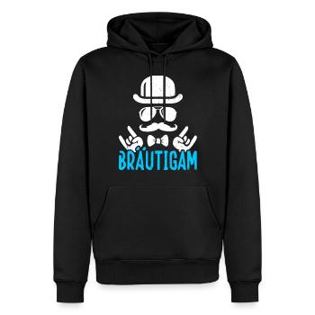 JGA Männer T-Shirt Bräutigam Kostüm Polterabend - Männer Premium Bio Hoodie - Schwarz - Vorne - Nico (187cm)
