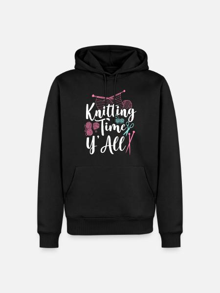 Knitting Knitter Knitting Time - Men’s Premium Organic Hoodie - black