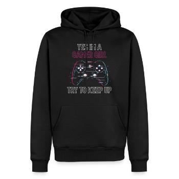 Yes Im A Gamer Girl versuchen Sie, - Männer Premium Bio Hoodie - Schwarz - Vorne - Nico (187cm)