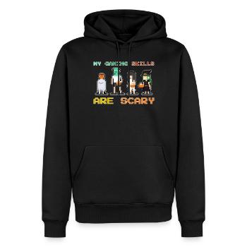 My Gaming Skills Are Scary - Fun - Men’s Premium Organic Hoodie - black - Front - Nico (187cm)
