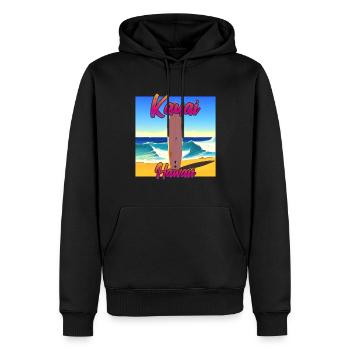 Surfen in Kauai - Männer Premium Bio Hoodie - Schwarz - Vorne - Nico (187cm)